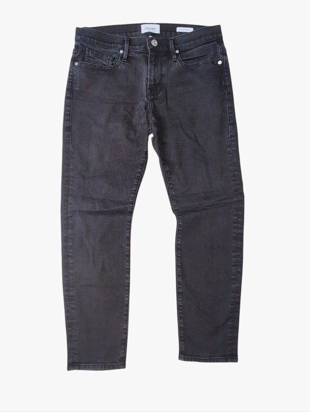 FRAME Jeans Black Denim L'Homme Slim Crop Stretch Jeans Women's Size 30